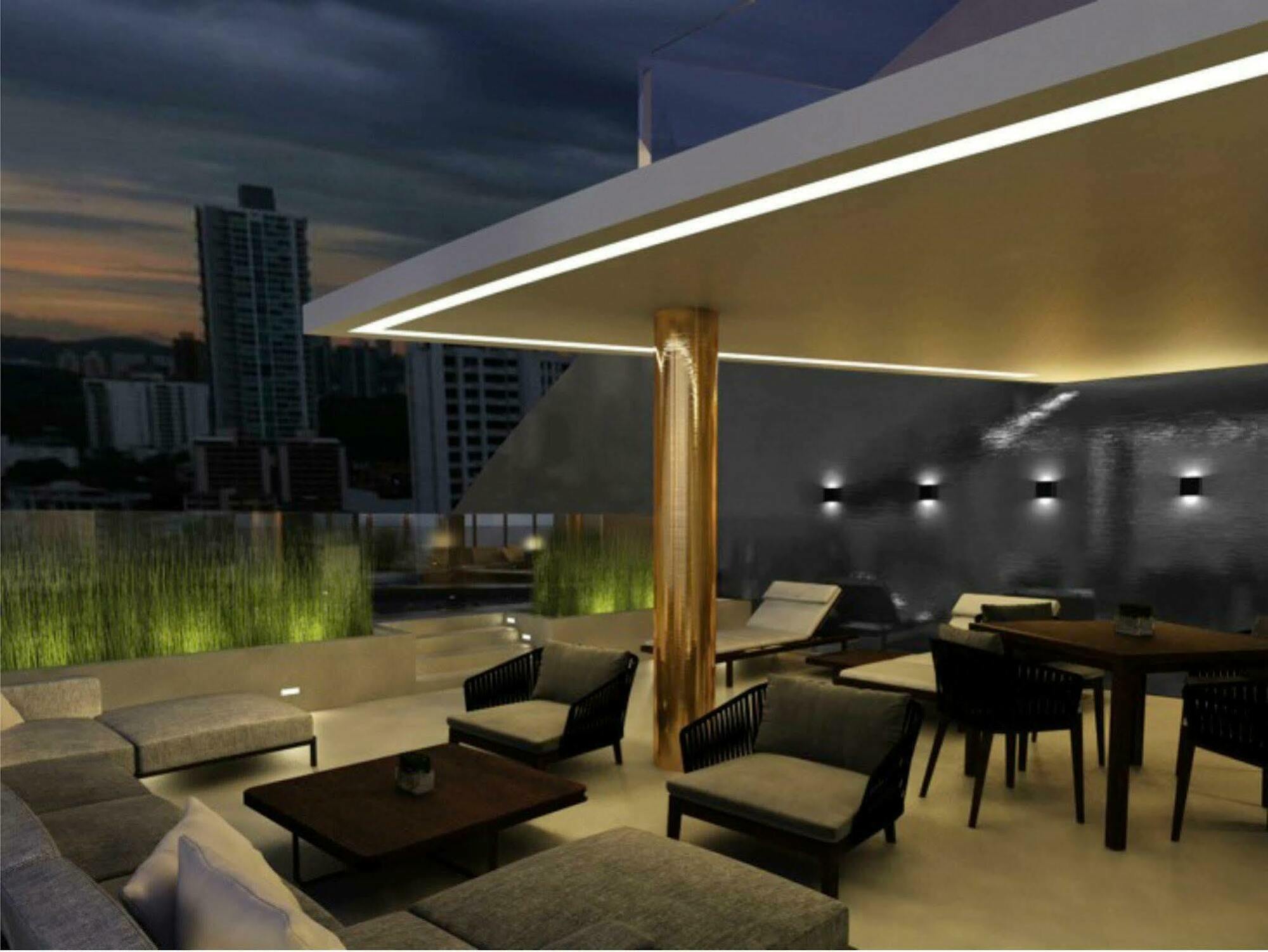 Hotel Las Americas Golden Tower Panama 외부 사진 3D rendering of a rooftop terrace